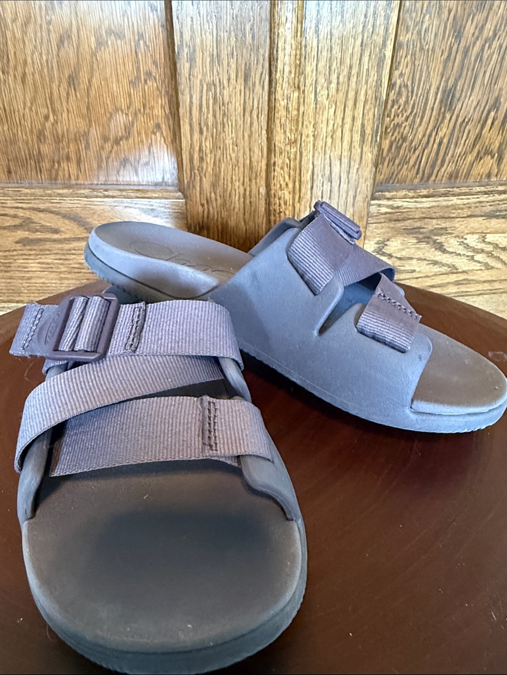 Chaco women’s dusty purple Dual-Strap Adjustable Slide Sandals